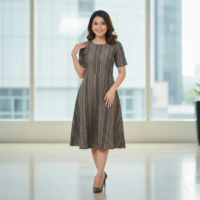 Model Baju Lurik Gerimis Wanita Pilihan