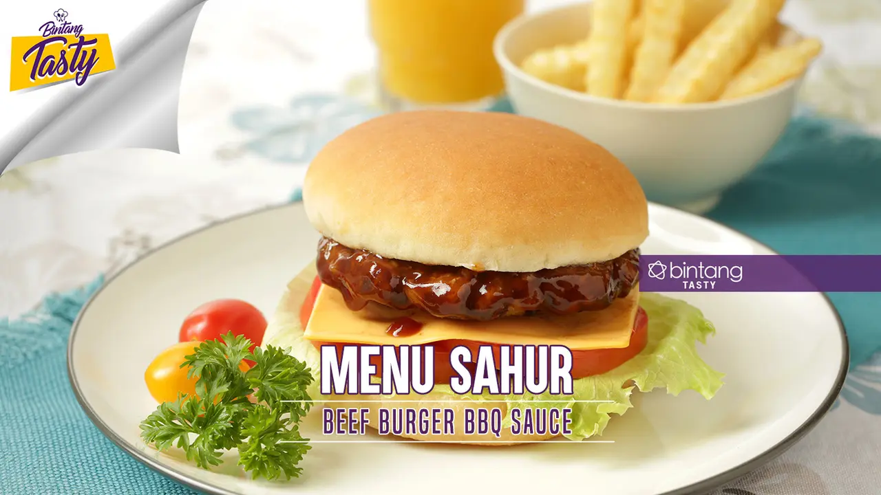 [Bintang] Menu Sahur: Beef Burger BBQ Sauce