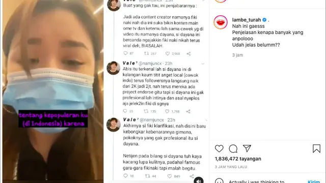 Followers Dayana menyusut gara-gara warganet Indonesia unfollow massal