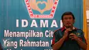 Ketua Umum Partai Idaman (Islam Damai Aman) Rhoma Irama menyampaikan kata sambutan saat deklarasi Partai Idaman di Jakarta, Sabtu (11/7/2015). (Liputan6.com/Yoppy Renato)