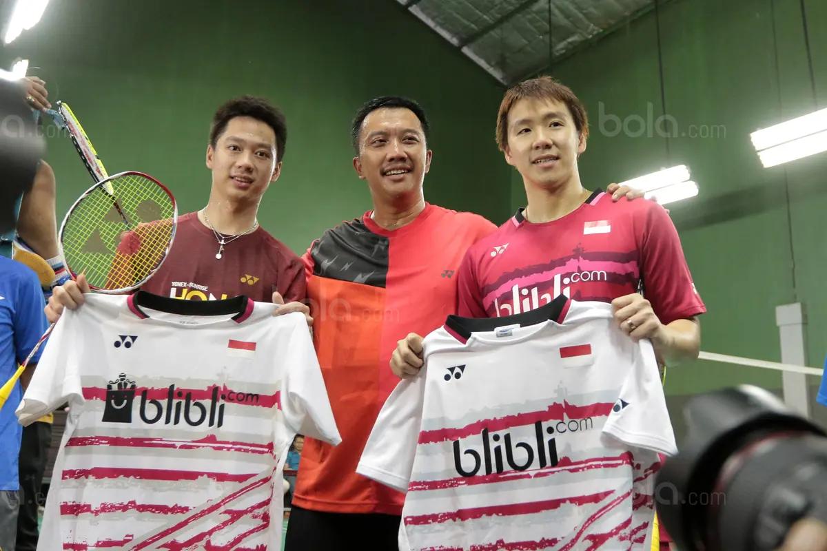 Kevin Sanjaya, Marcus Gideon, Menpora Imam Nahrawi, Bulutangkis Indonesia, Bola.com