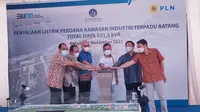 Proses energize atau penyalaan listrik perdana KITB  oleh PT PLN, Jumat (5/11/2021).