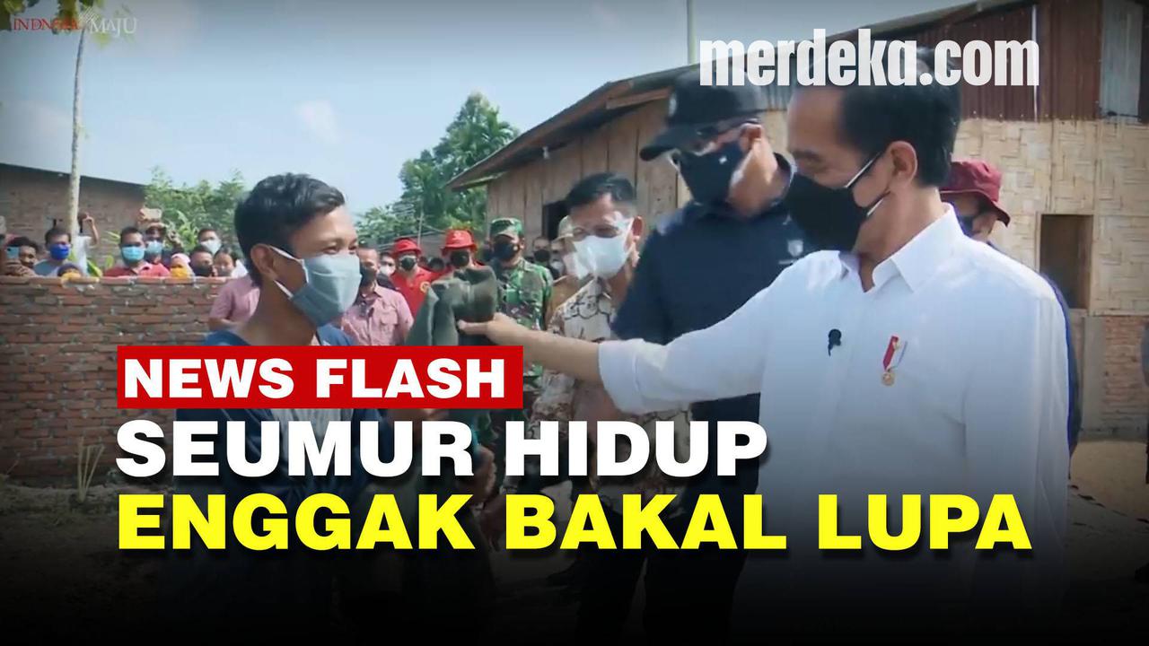VIDEO: Pria Ini Kaget Dikasih Presiden Jokowi Jaket Kesayangannya
