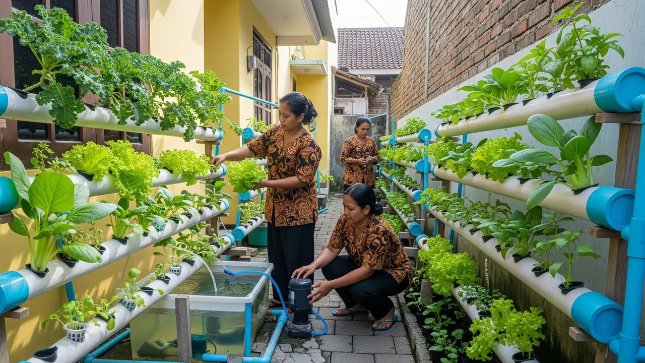 Ide Kebun Sayur Hidroponik untuk Ibu PKK