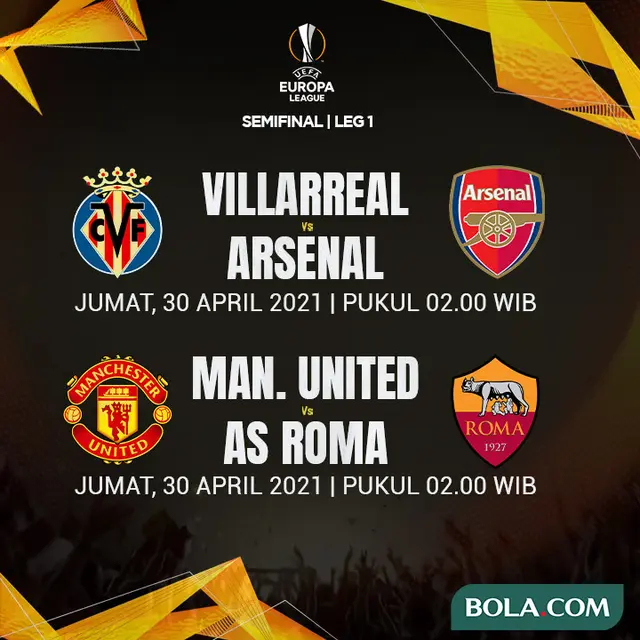 Liga Europa - Jadwal Semifinal Leg 1