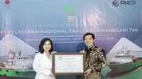 Pencatatan perdana saham PT Pelayaran Nasional Ekalya Purnamasari Tbk (ELPI), Senin (8/8/2022) (Foto: BEI)