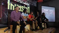 Burgerkill dan Deadsquad saat jumpa pers di kawasan Radio Dalam, Jakarta, Kamis (11/10/2018)