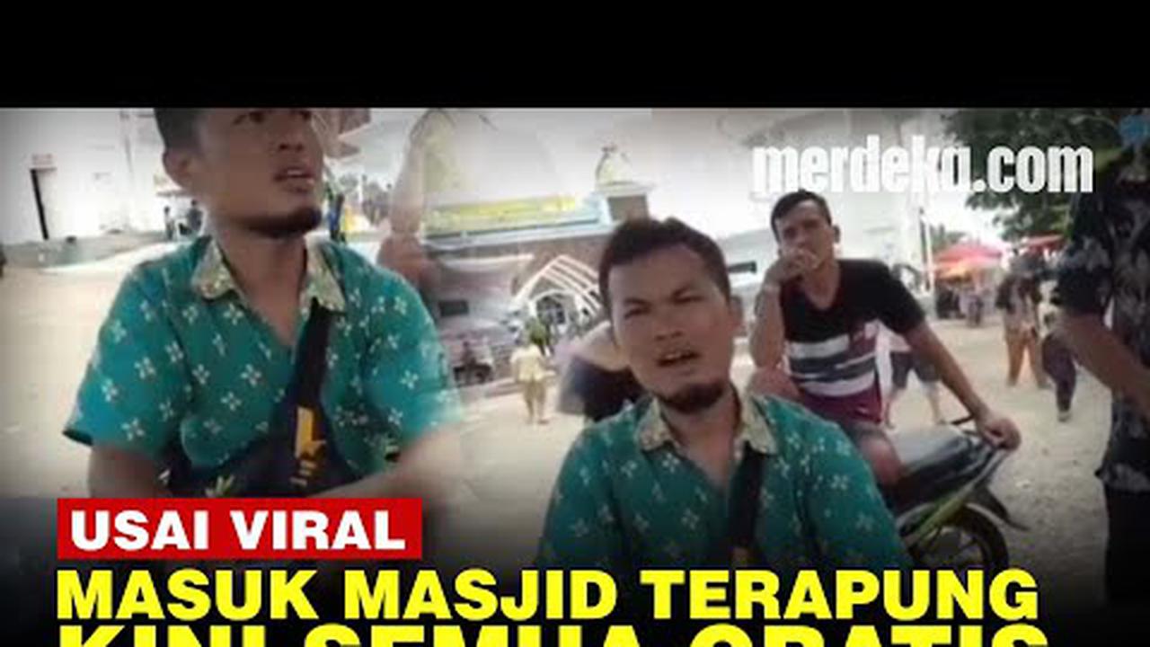 VIDEO: Diprotes Akibat Bayar, Kini Masuk Masjid Terapung di Sumbar Gratis