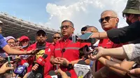 Sekjen PDIP Hasto Kristiyanto di Gelora Bung Karno, Senin (8/5/2023). (Foto:Liputan6/Jeniati Tampubolon )