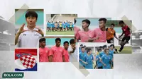 Kolase - Timnas Indonesia U-19, Shin Tae-yong, dan Bendera Kroasia (Bola.com/Adreanus Titus)