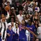 Duel sengit pemain Spurs Victor Wembanyama dengan OG Anunoby dari Knicks di game 2 NBA Finals 2026 (AFP)