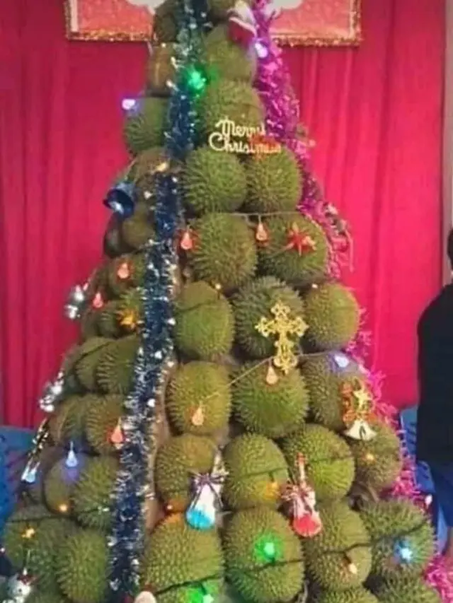 6 Kreasi Pohon Natal Dari Buah dan Sayur Ini Unik Banget