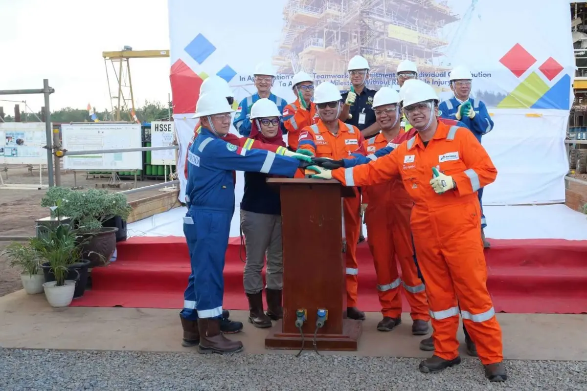 PT Pertamina Hulu Mahakam (PHM) melaksanakan tahapan yang menandai kemajuan Proyek Pengembangan Lapangan Migas Manpatu.