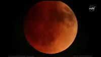 Gerhana Bulan Total atau Super Blood Moon berlangsung hari ini, 16 Mei 2022. Bisa disaksikan di Indonesia? (YouTube/NASA).