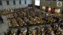 Suasana Sidang Paripurna ke-3 Masa Persidangan I Tahun Sidang 2019-2020, di Kompleks Parlemen, Senayan, Jakarta, Selasa (22/10/2019). Selain membahas surat Presiden tentan pemberhentian Kapolri Tito Karnavian, sidang membahas penetepan jumlah komisi-komisi di DPR RI. (Liputan6.com/Johan Tallo)