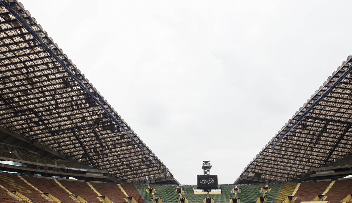 Suasana Stadion Shah Alam yang akan menjadi tempat pertandingan Grup B cabang sepak bola SEA Games 2017 Malaysia antara Indonesia melawan Thailand pada Selasa (15/8/2017). (Bola.com/Vitalis Yogi Trisna)