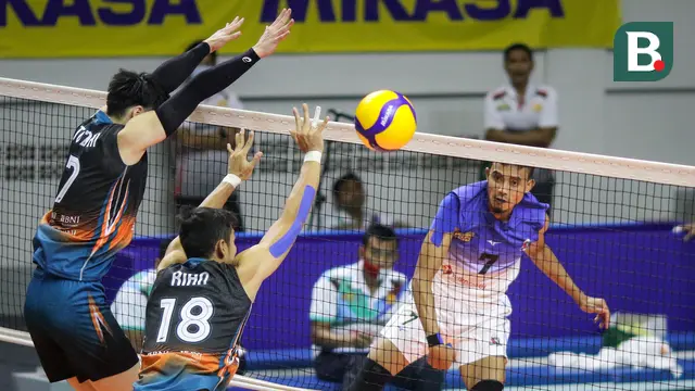 Foto: Diwarnai Protes, Jakarta BNI 46 Menangkan Laga Sengit Kontra Surabaya Bhayangkara Samator di Laga Lanjutan PLN Mobile Proliga 2022