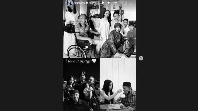 Ayah Nola B3 Meninggal Dunia, Naura Ayu Unggah Momen Kenangan Bersama Mendiang Kakek. (instagram.com/naura.ayu)