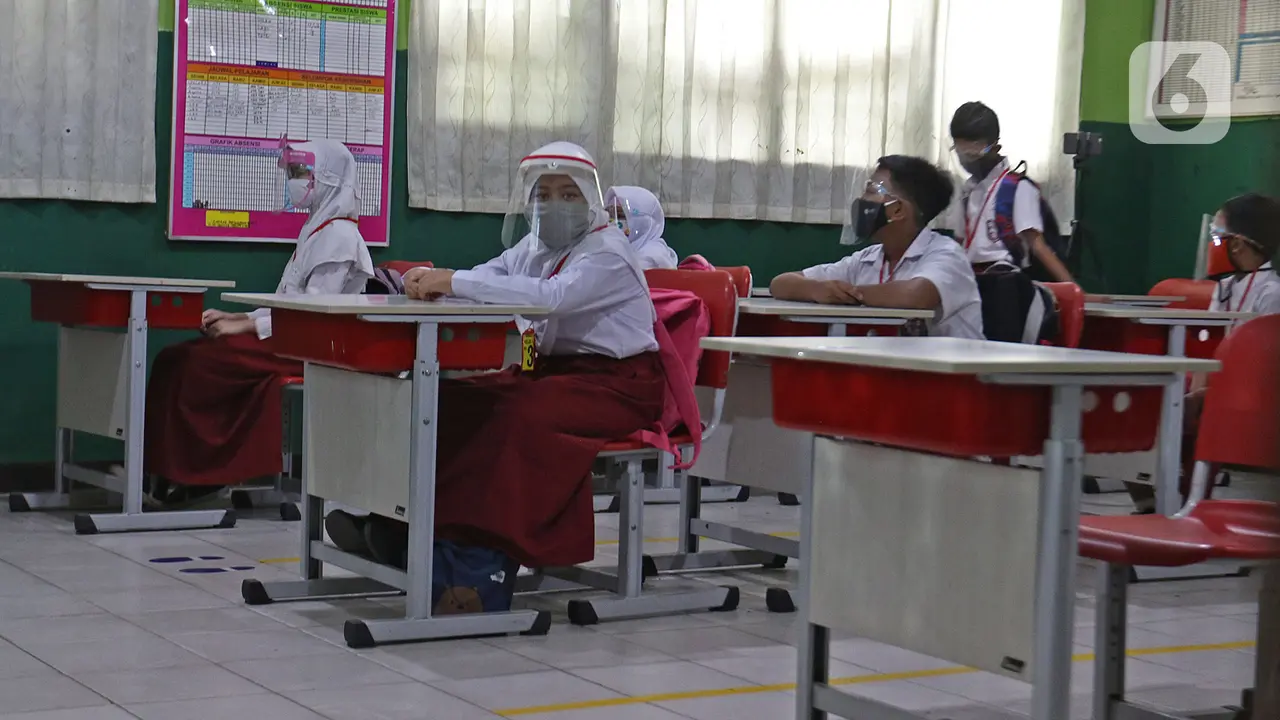 Intip Uji Coba Pembelajaran Tatap Muka di Sekolah Bekasi