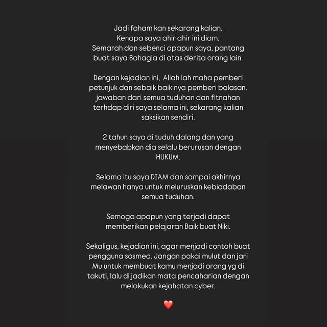 Unggahan Fitri Salhuteru. (Foto: Dok. Instagram @fitri_salhuteru)
