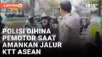 Pemotor Maki Kapolsek Setiabudi yang Tertibkan Rekayasa Arus Lalin KTT ASEAN