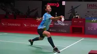 Penampilan tunggal putri Indonesia, Putri Kusuma Wardani, pada babak kualifikasi Indonesia Masters 2022, di Istora Senayan, Jakarta, Selasa (7/6/2022). (PBSI)