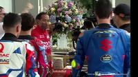 Presiden Joko Widodo atau Jokowi menerima sejumlah Pembalap MotoGP 2022 di Istana Merdeka Jakarta, Rabu (16/3/2022).
