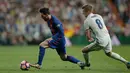 Rekor dunia lain yang dicetak Messi adalah mencetak gol ke gawang 19 klub yang berkompetisi di Liga Spanyol. (AP Photo)
