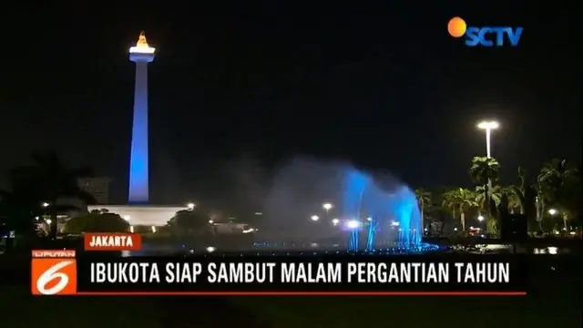 Jelang pergantian tahun baru nanti malam, air terjun menari dipersiapkan untuk memanjakan mata pengunjung. Pertunjukan tersebut dibuka gratis. Seperti apa?