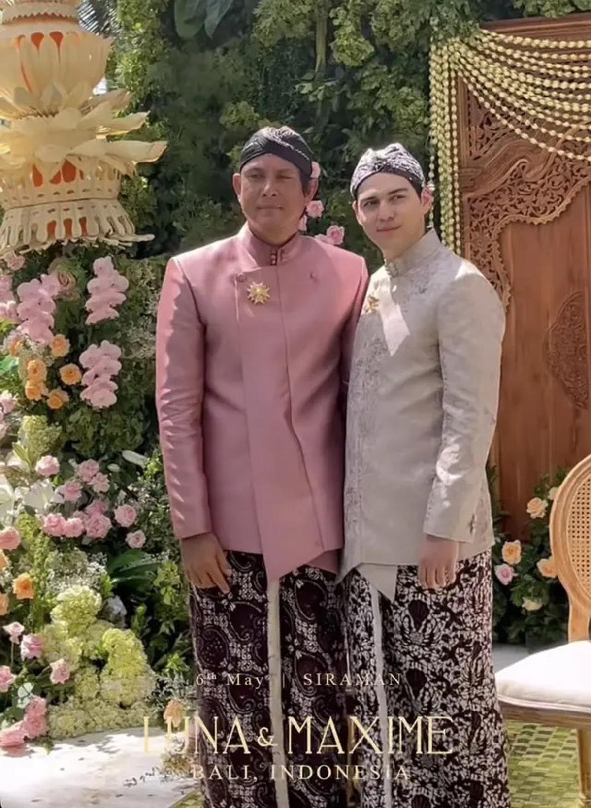 Potret Gagah Maxime Bouttier Calon Suami Luna Maya Kenakan Beskap saat Siraman dan Sungkeman