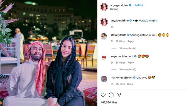 Anya Geraldine dan kekasih barunya, Nadif Zahiruddin (https://www.instagram.com/p/CVxg0busz3J/)