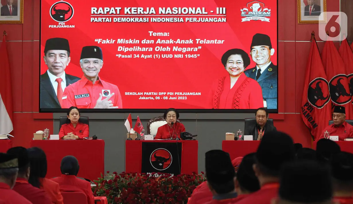 Rakernas III PDIP juga menghasilkan sejumlah 57 rekomendasi internal yang seluruhnya disetujui oleh seluruh peserta. (Liputan6.com/Herman Zakharia)