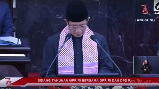 Tampilan serba merah di sidang tahunan MPR RI