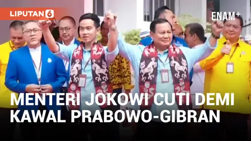 VIDEO: Dampingi Prabowo-Gibran Daftar ke KPU, Sejumlah Menteri Jokowi Ambil Cuti