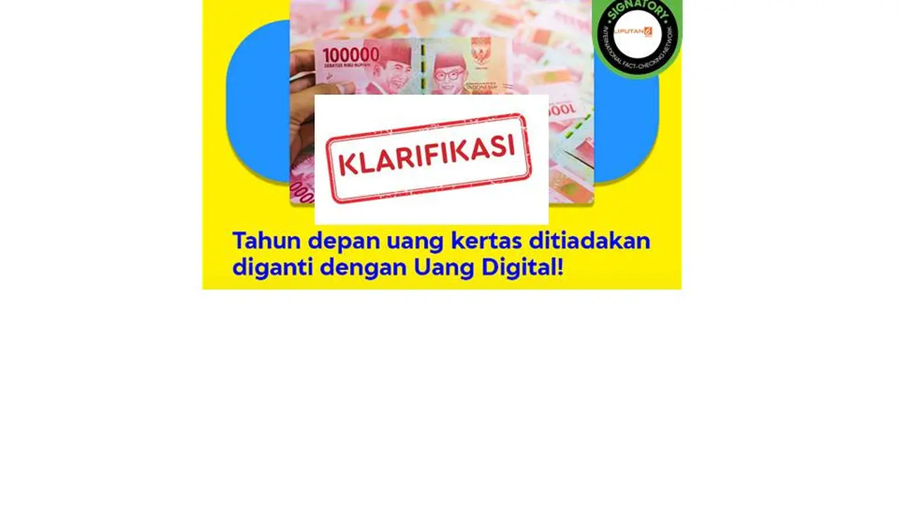Cek fakta uang rupiah kertas ditiadakan