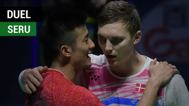 Berita video momen duel seru pada final tunggal putra China Terbuka 2017 antara Chen Long dengan Viktor Axelsen, Minggu (19/11/2017).