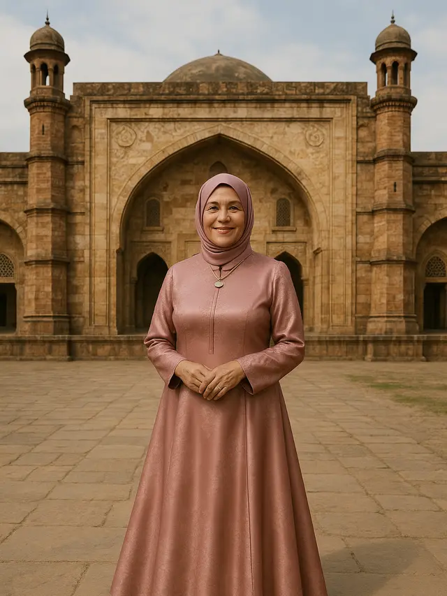 Gamis Elegan untuk Ibu-Ibu Usia 50-an