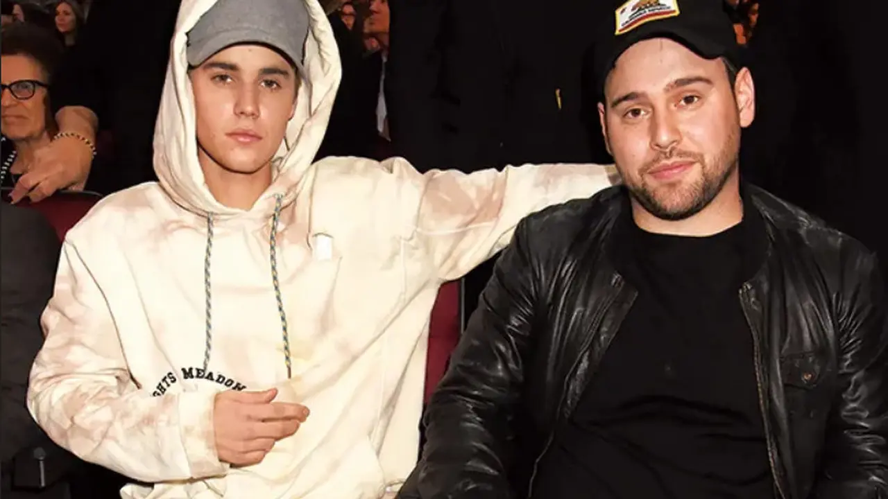 Justin Bieber and Scooter Braun