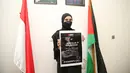 Zaskia Adya Mecca menyambangi kedutaan Palestina di kedubes Palestina 19-05-2021. adrian.putra / Fimela.