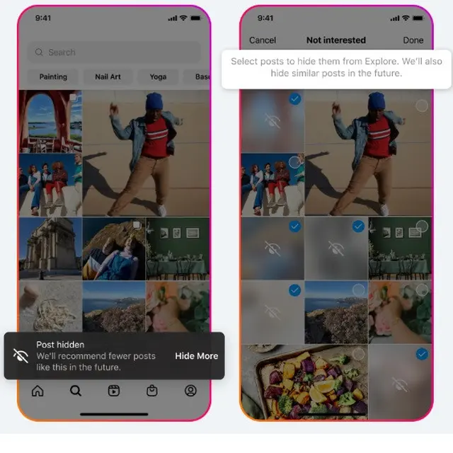 Instagram fitur Not Interested (Dok. Meta)