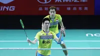 Ganda putra Indonesia Kevin Sanjaya/Marcus Gideon mencapai semifinal Fuzhou China Open 2019. (Dok PBSI)