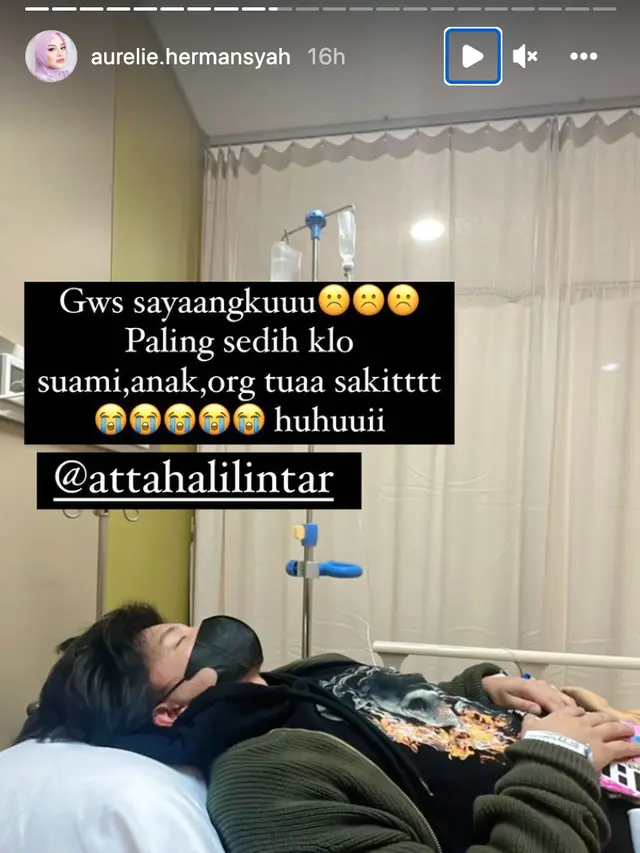 Unggahan Aurel Hermansyah soal Atta Halilintar kena DBD. (Foto: Dok. Instagram @aurelie.hermansyah)