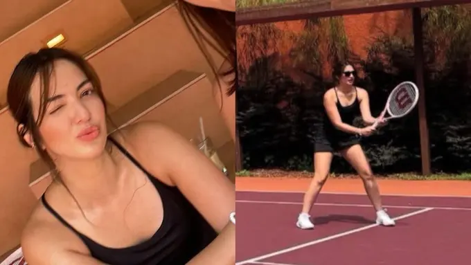 Nia Ramadhani main tenis (Instagram/@ramadhaniabakrie)