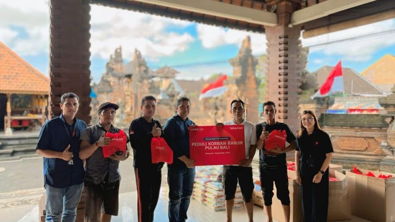 Jaringan Tetap Optimal! Telkomsel Salurkan Bantuan Kemanusiaan untuk Korban Banjir Bali