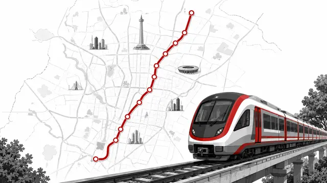 Infografis 11 Stasiun LRT Jakarta Kelapa Gading-Manggarai