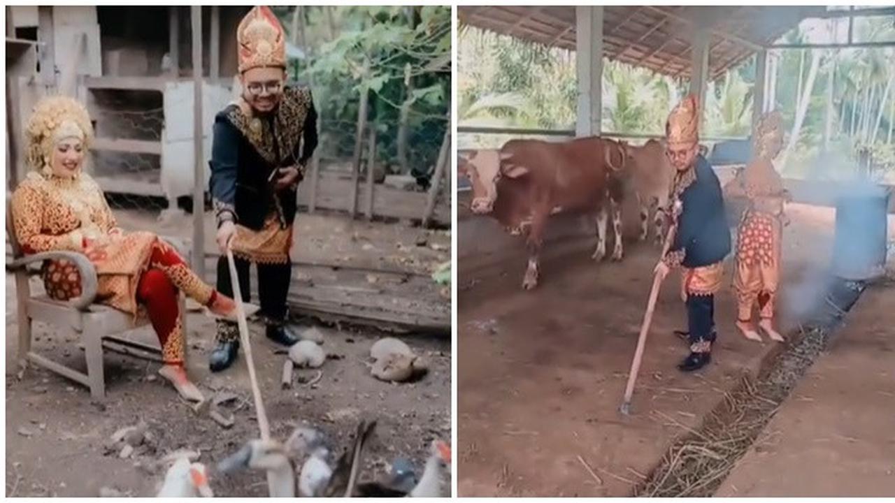 Pasangan Ini Foto Prewedding di Kandang Bebek dan Sapi, 6 Hasilnya Tetap Estetik