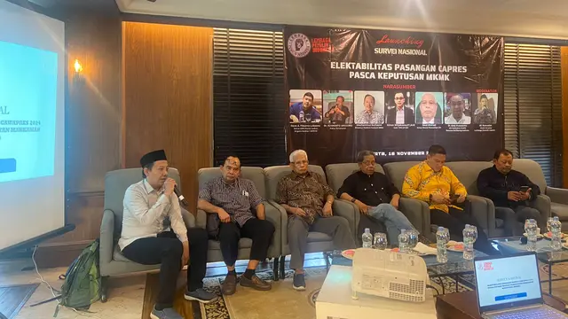 Lembaga Pemilih Indonesia (LPI) merilis temuan terbarunya, terkait hasil survei nasional calon presiden - wakil presiden 2024 pasca putusan Majelis Kehormatan Mahkamar Konstitusi (MKMK) (Istimewa)