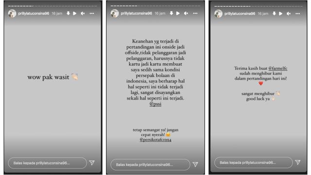 Prilly Latuconsina Sedih dengan Kondisi Sepak Bola Indonesia. (instagram.com/prillylatuconsina96)