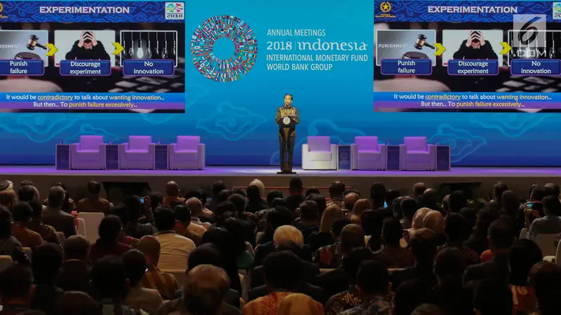 Jokowi Bicara Perkembangan Fintech di IMF-Bank Dunia 2018