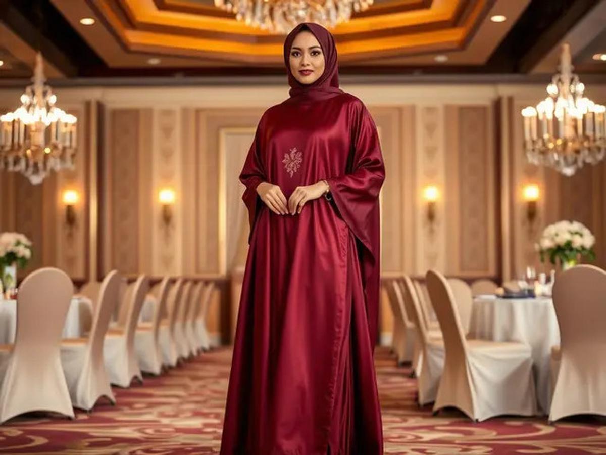 12 Model Busana Muslimah 1 Warna yang Lagi Tren di 2025, Tampilan Simpel tapi Elegan